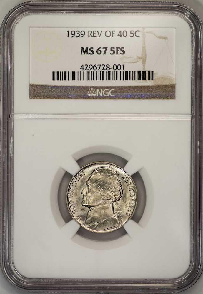 1939 Rev 1940 Jefferson Nickel NGC MS675FS Slab - Obverse.jpg