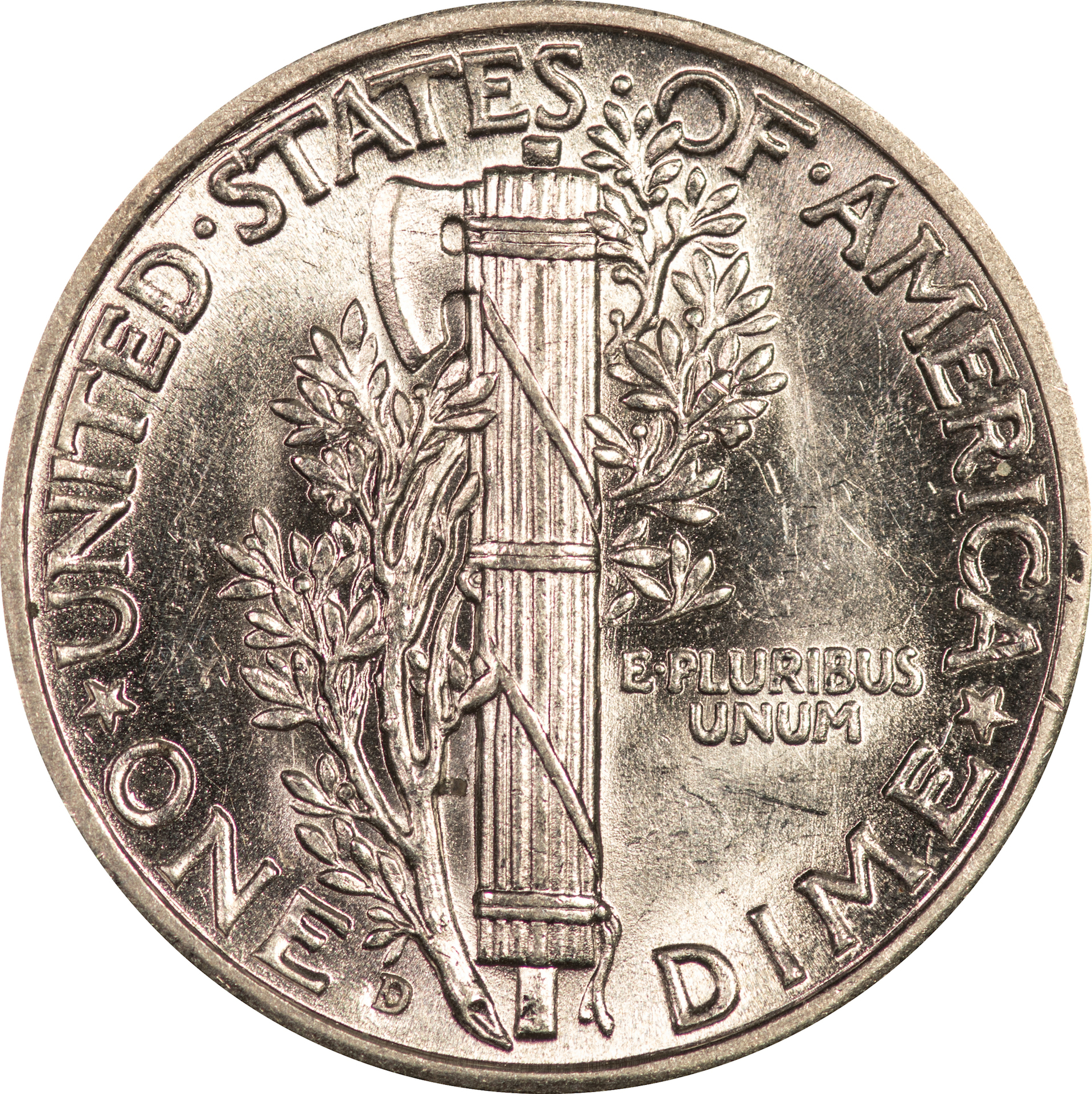 1941 D Mercury Dime DDR004 - Reverse.jpg