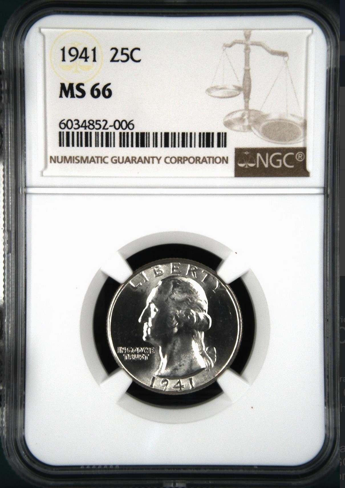 1941P 25C MS66 NGC 6034852-006 Obverse.jpg