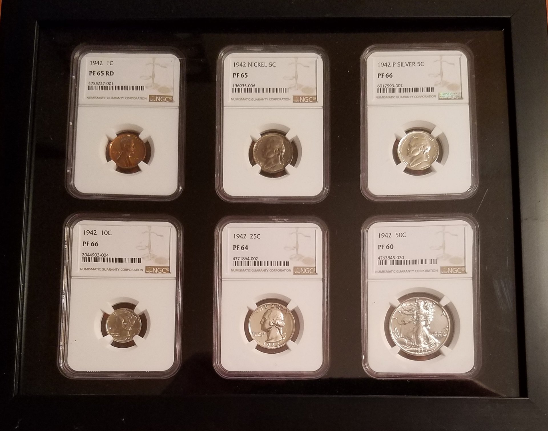 1942 6 coin proof set in frame 1.jpg