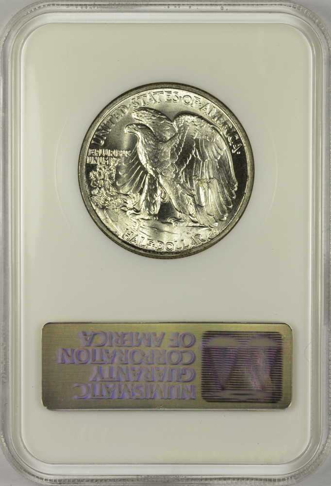 1942 HALF DOLLAR - WALKING LIBERTY NGC MS 64, CAC gold! 50C Rev Slab 2.jpg