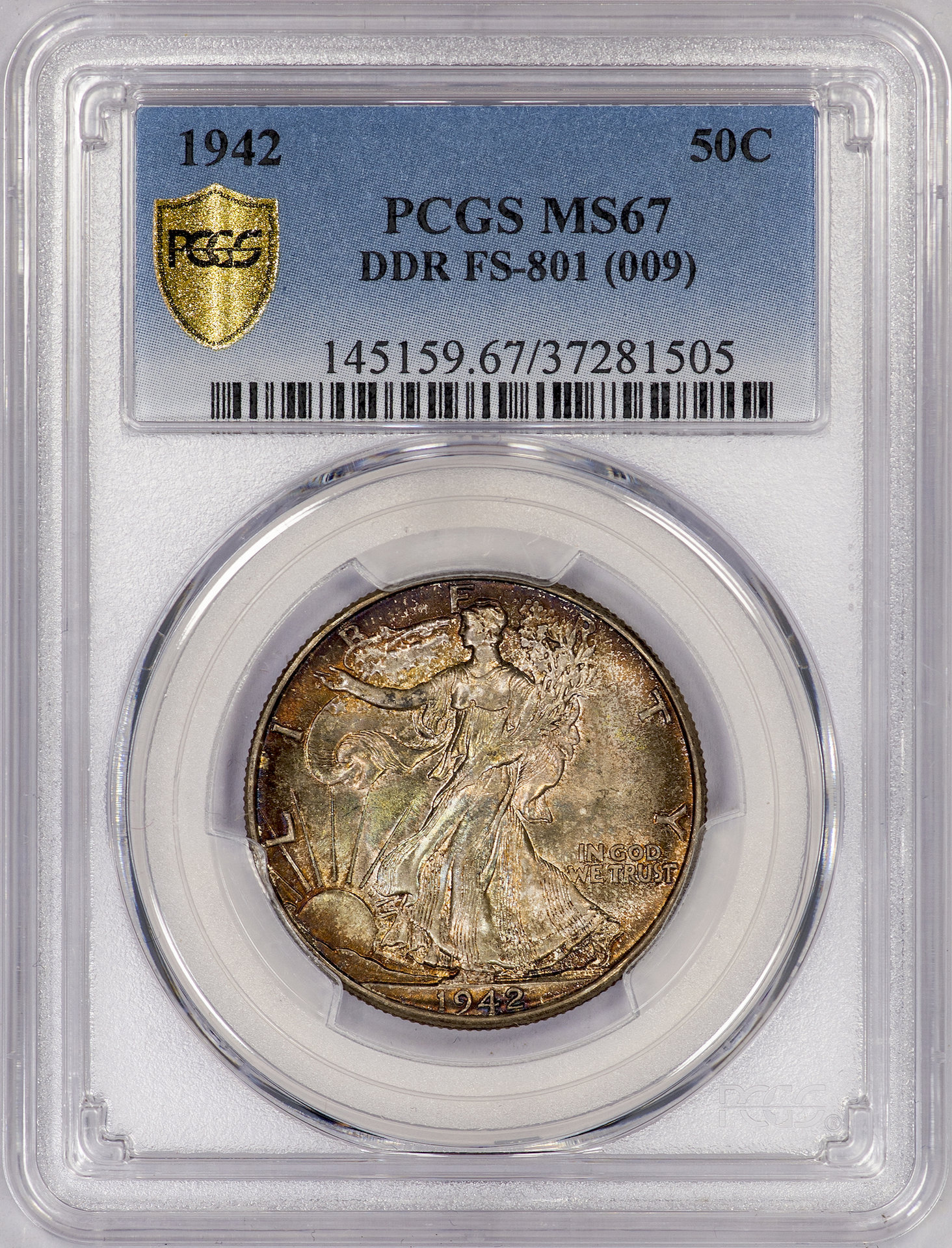 1942 Walking Liberty Half DDR PCGS MS67 Slab - Obverse.jpg