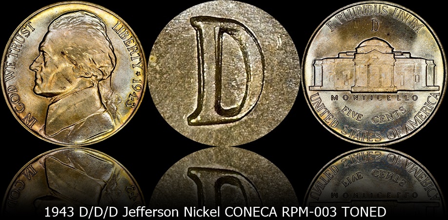 1943 D D D Jefferson Nickel CONECA RPM 003 TONED.jpg