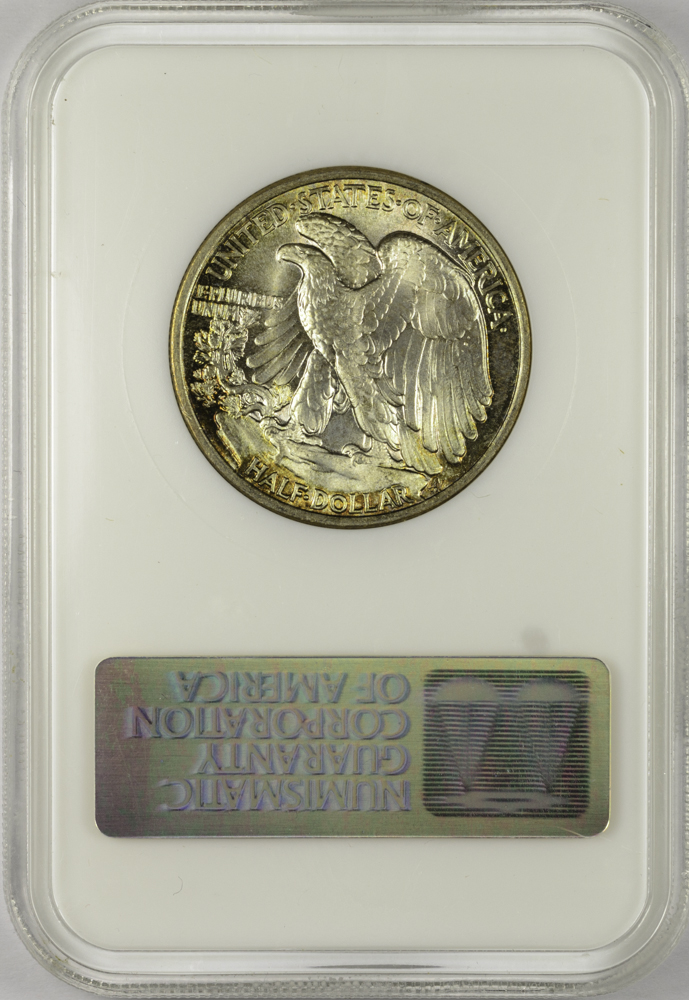 1943 HALF DOLLAR - WALKING LIBERTY NGC MS 64, CAC green! 50C Rev Slab Coin 019.jpg