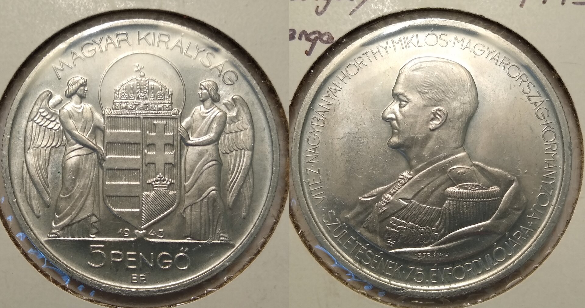 1943 hungary 5 pengo.jpg