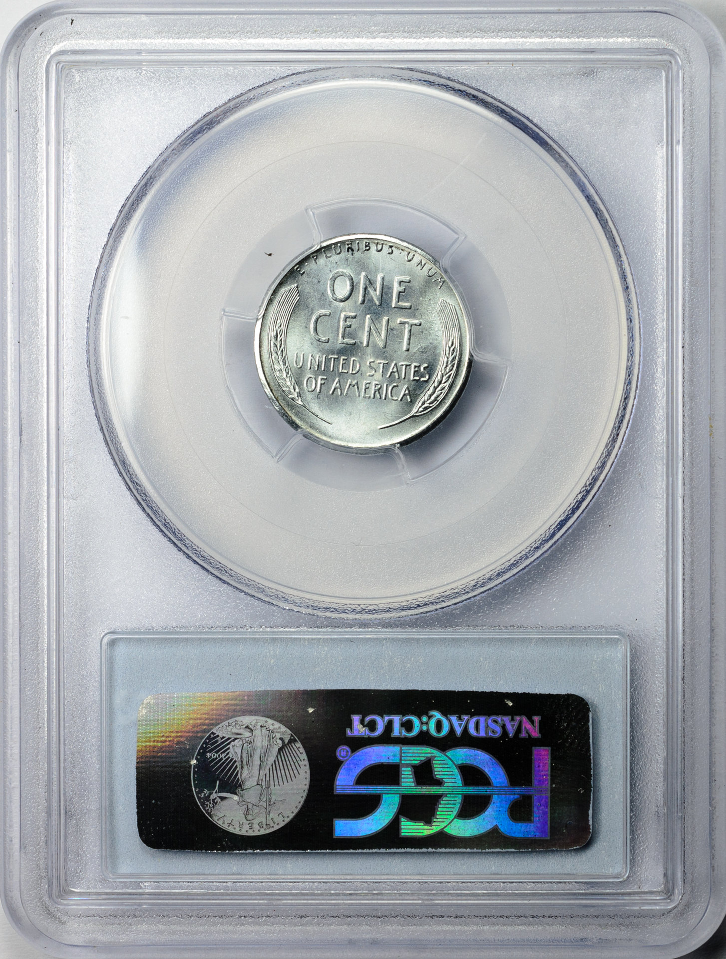 1943 S 1C CENT - LINCOLN, WHEAT REVERSE STEEL PCGS MS66 26617551 CAC Rev Slab.jpg