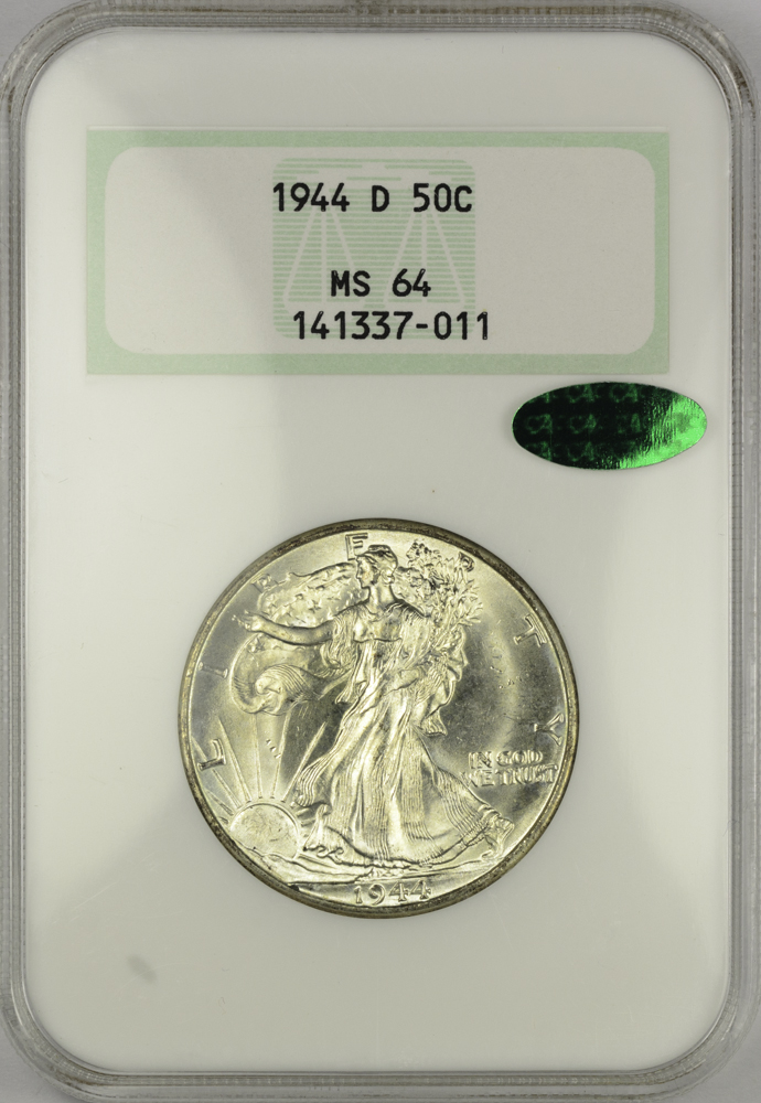 1944 D HALF DOLLAR - WALKING LIBERTY NGC MS 64, CAC green! 50C Obv Slab.jpg