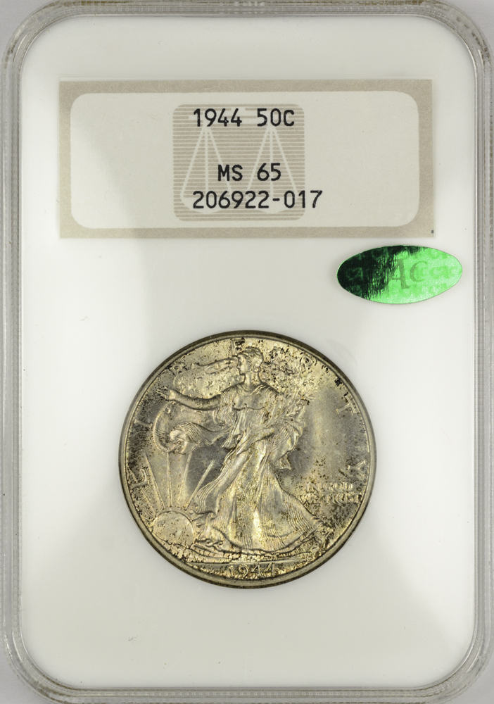 1944 HALF DOLLAR - WALKING LIBERTY NGC MS 65, CAC green! 50C Obv Slab.jpg