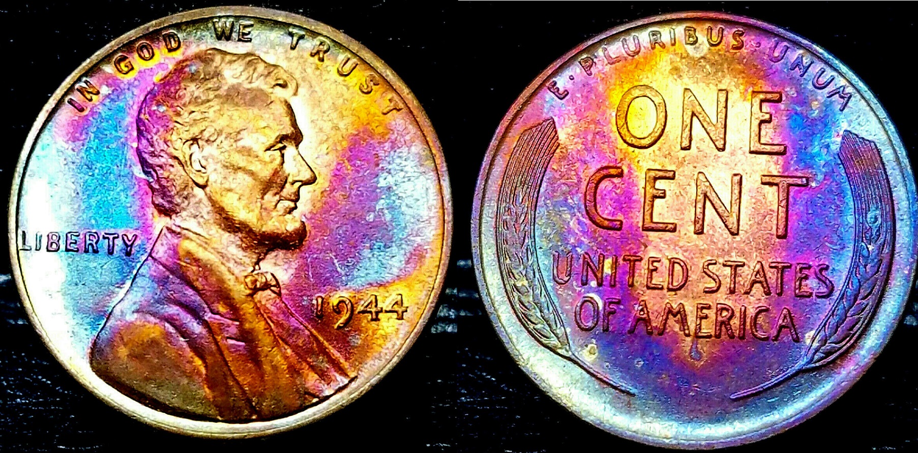 1944- Lincoln Cent - Toned Superb Ms++ Gem++  $6.67 + 000  283948546499  bdoubrava12012 o.jpg