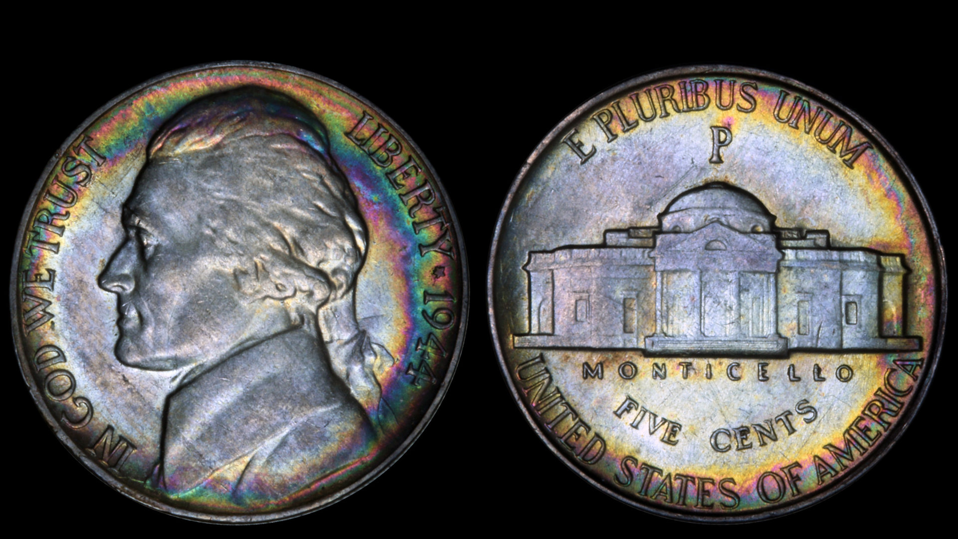 1944-P Jefferson Silver Nickel Toned.jpg