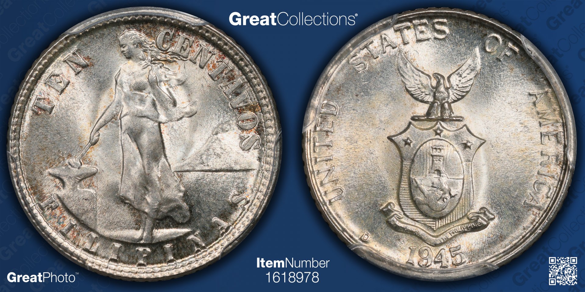 1945 D 10C TEN CENTAVOS PHILIPPINES UNDER U.S. SOVEREIGNTY PCGS MS65 50336455 GC GreatPhoto.jpg