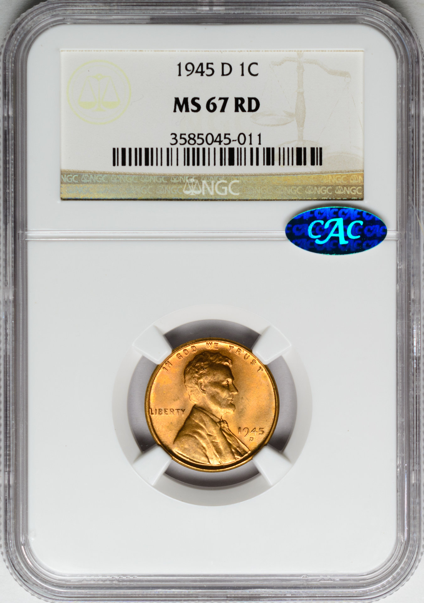 1945 D 1c MS67 RED NGC 3585045-011 Obv Slab.jpg