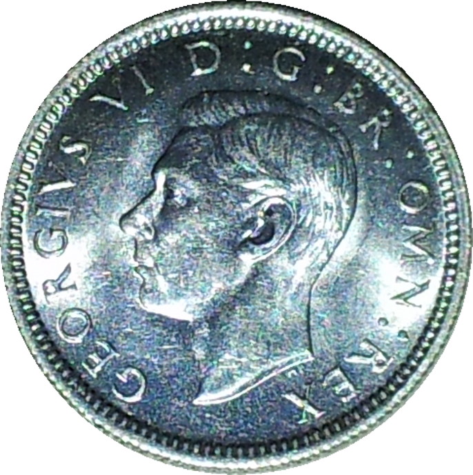 1945 Great Britain Sixpence Obv.JPG