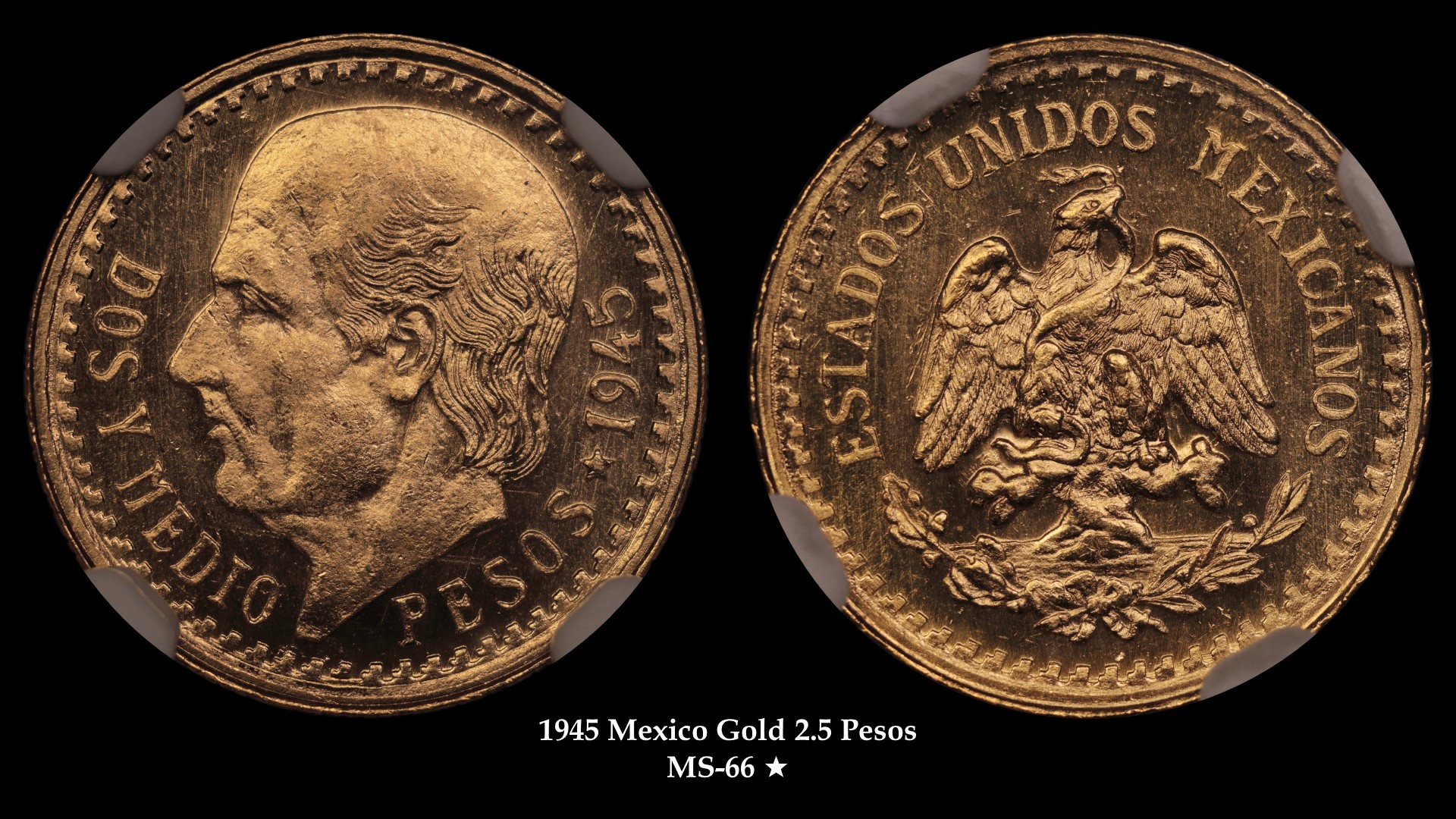 1945 Mexico Gold 2.5 Peso Restrike MS-66 Star 2100351002.jpg
