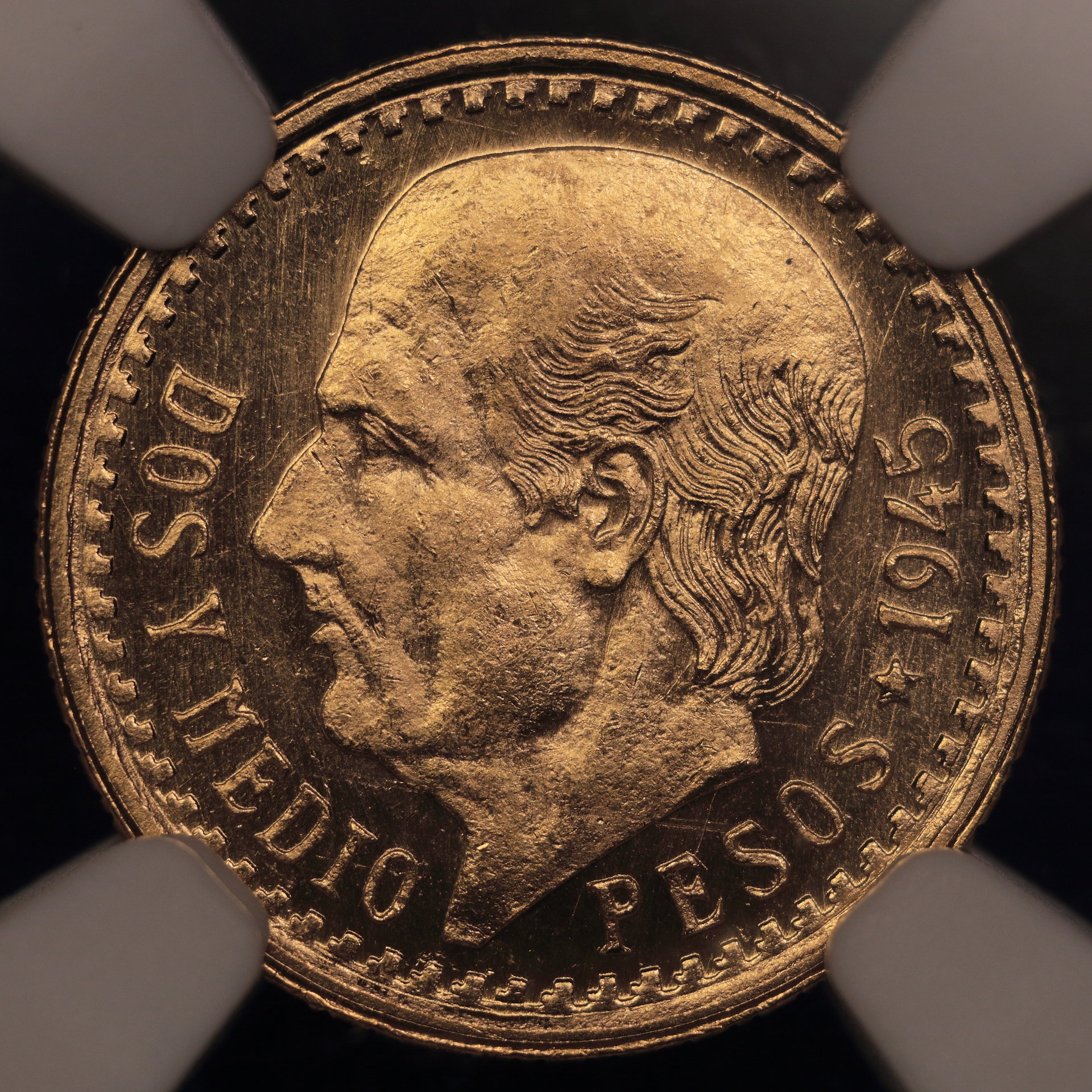 1945 Mexico Gold 2.5 Peso Restrike MS-66 Star 2100351002 Obv..JPG