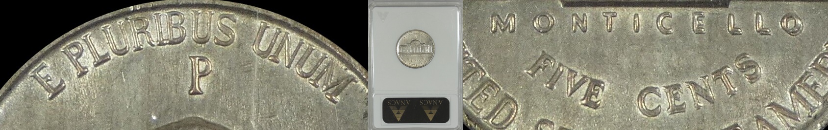 1945-P Jefferson Silver War Nickel ANACS AU 55 DDR FS-030 DIE 11st Gen Holder C2-horz.jpg