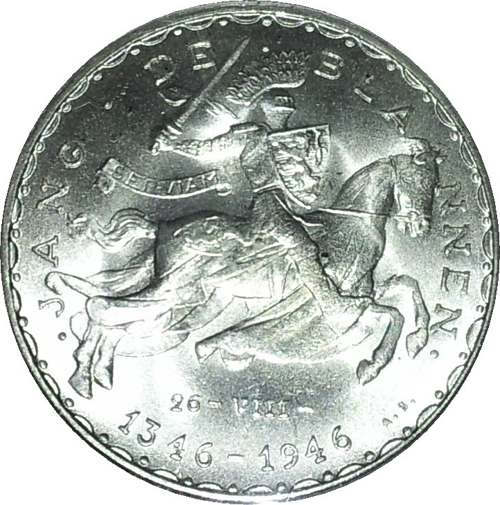 1946 Luxembourg Fifty Francs MS66 Rev.JPG