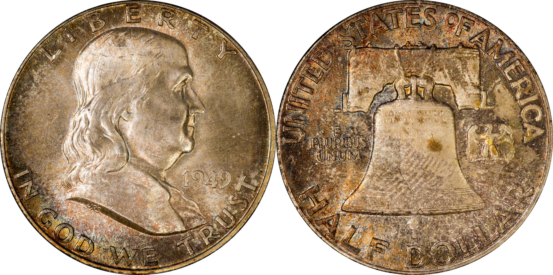 1949 Franklin Half PCGS MS64.jpg