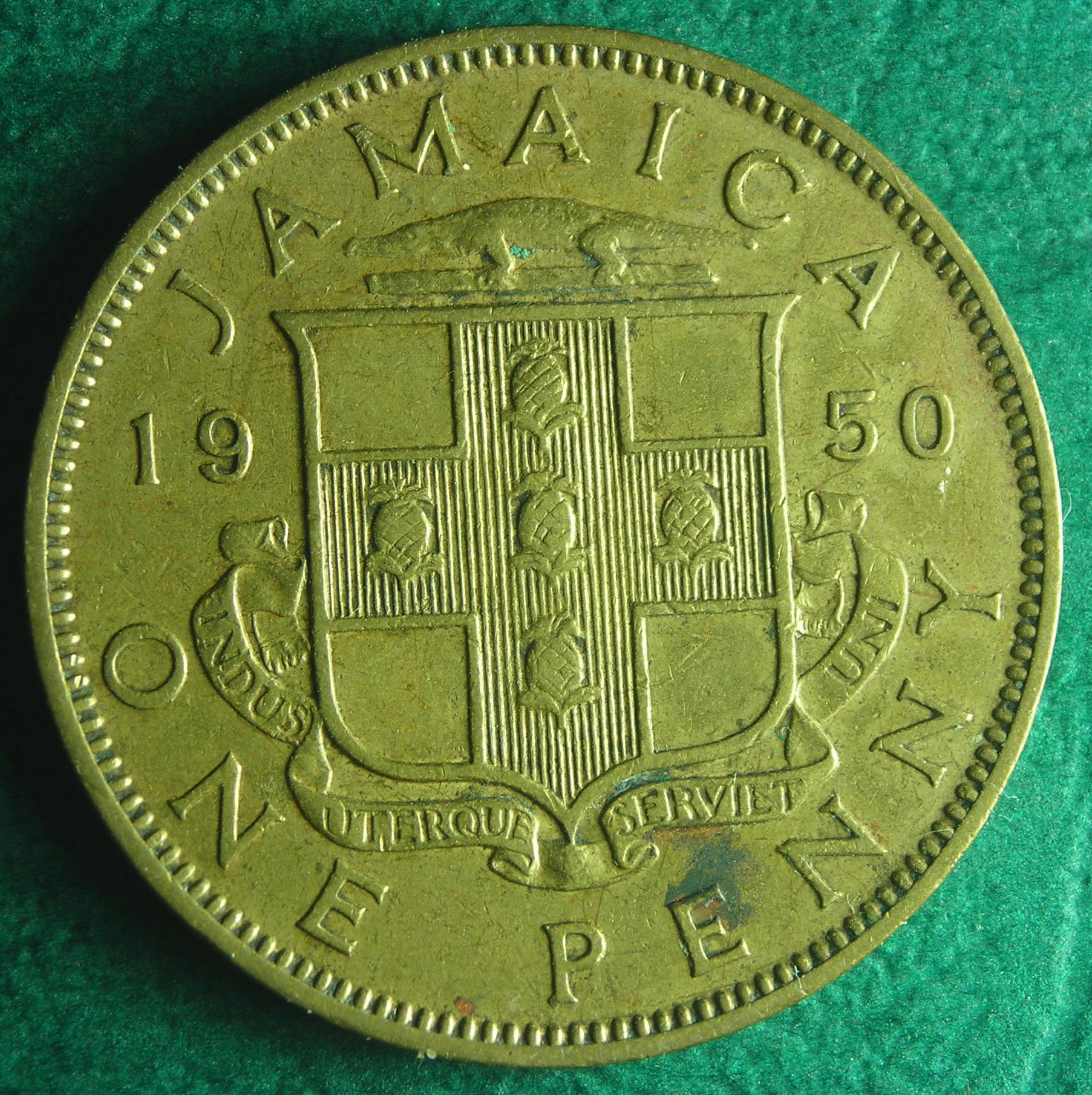 1950 Jamaica 1 p rev.JPG