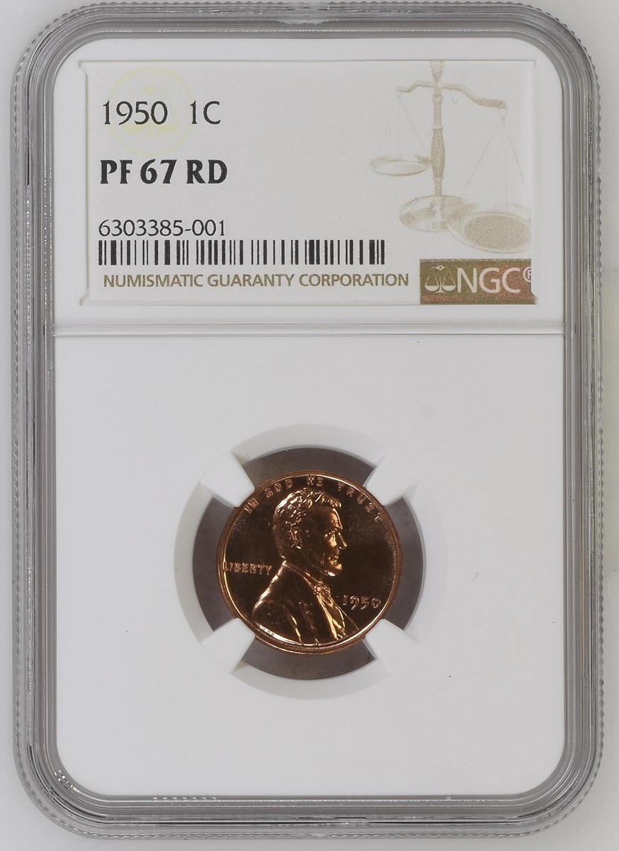 1950P 1C PF67 RD NGC 6303385-001 Slab Obverse.jpg