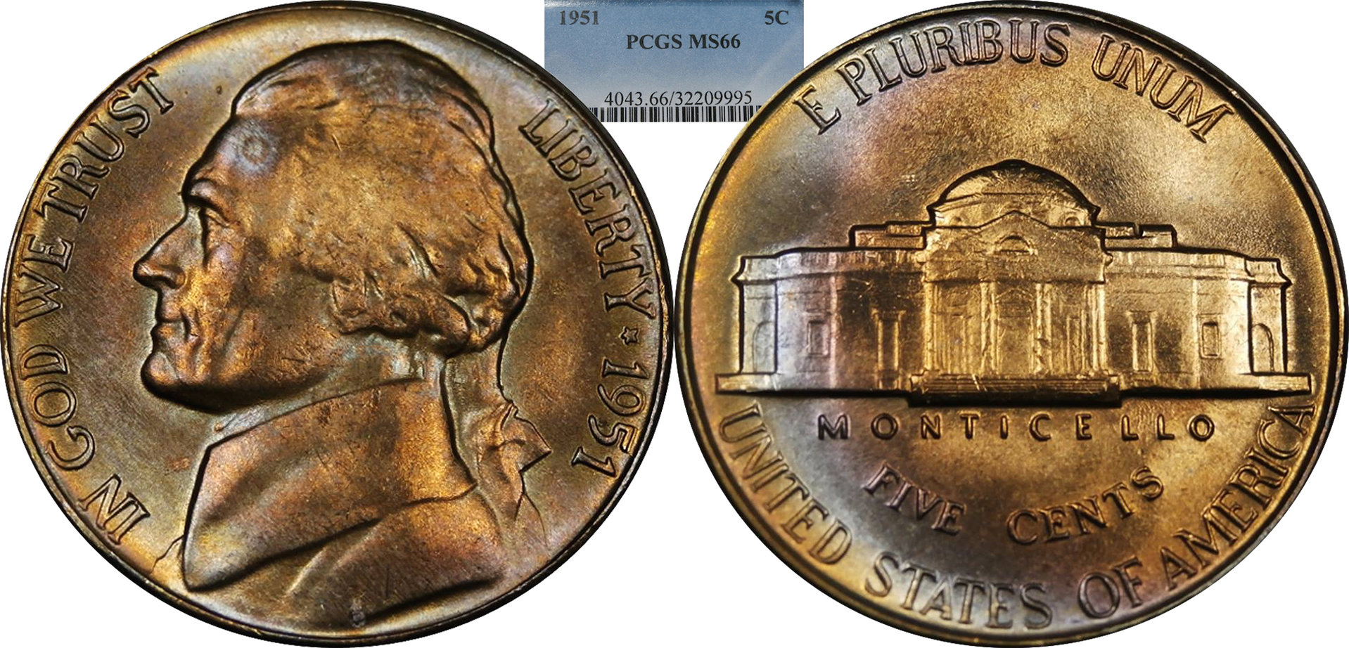 1951 Jefferson Nickel PCGS MS66.jpg