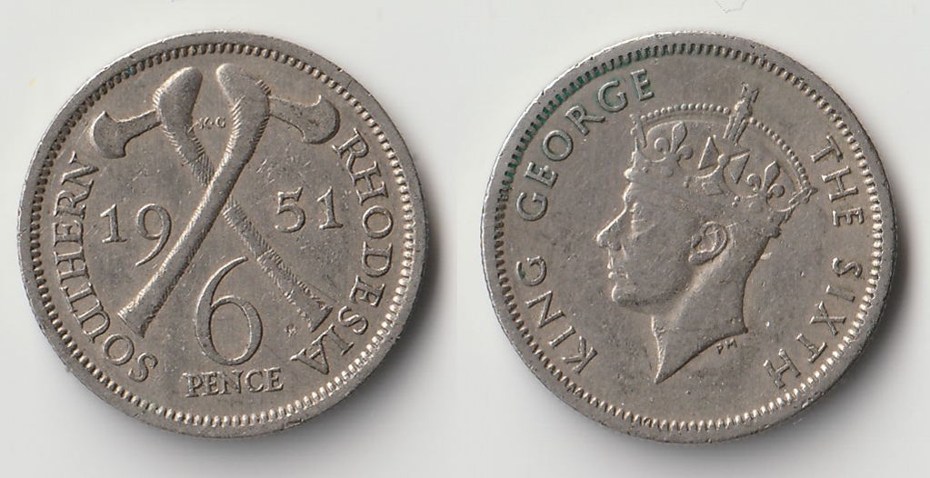 1951 southern rhodesia sixpence.jpg