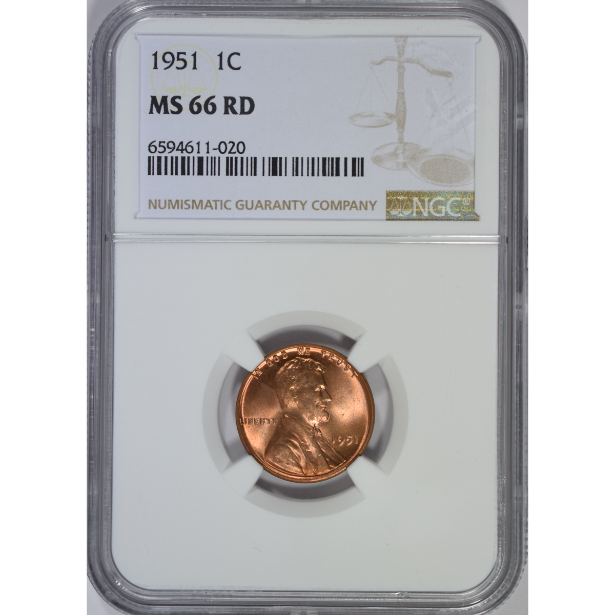 1951P 1C MS66 NGC 6594611-020 Slab Obverse (thecoinboxsubscription).png