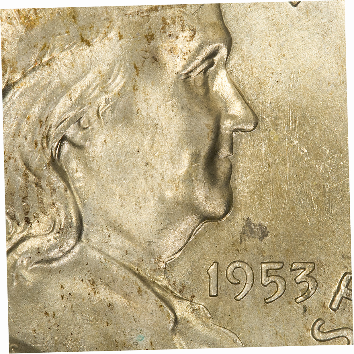 1953 D Franklin Half PCGS MS64FBL - Profile 1.jpg