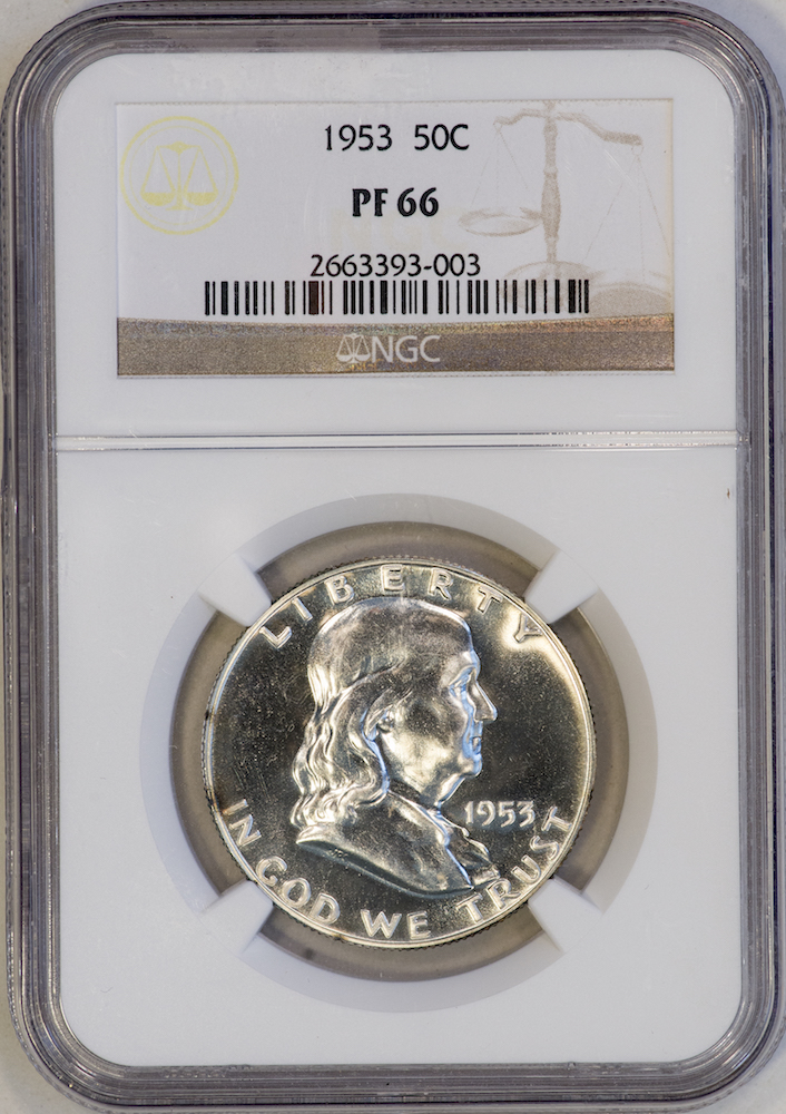 1953 Proof Franklin Half NGC PF66 Slab - Obverse.jpg