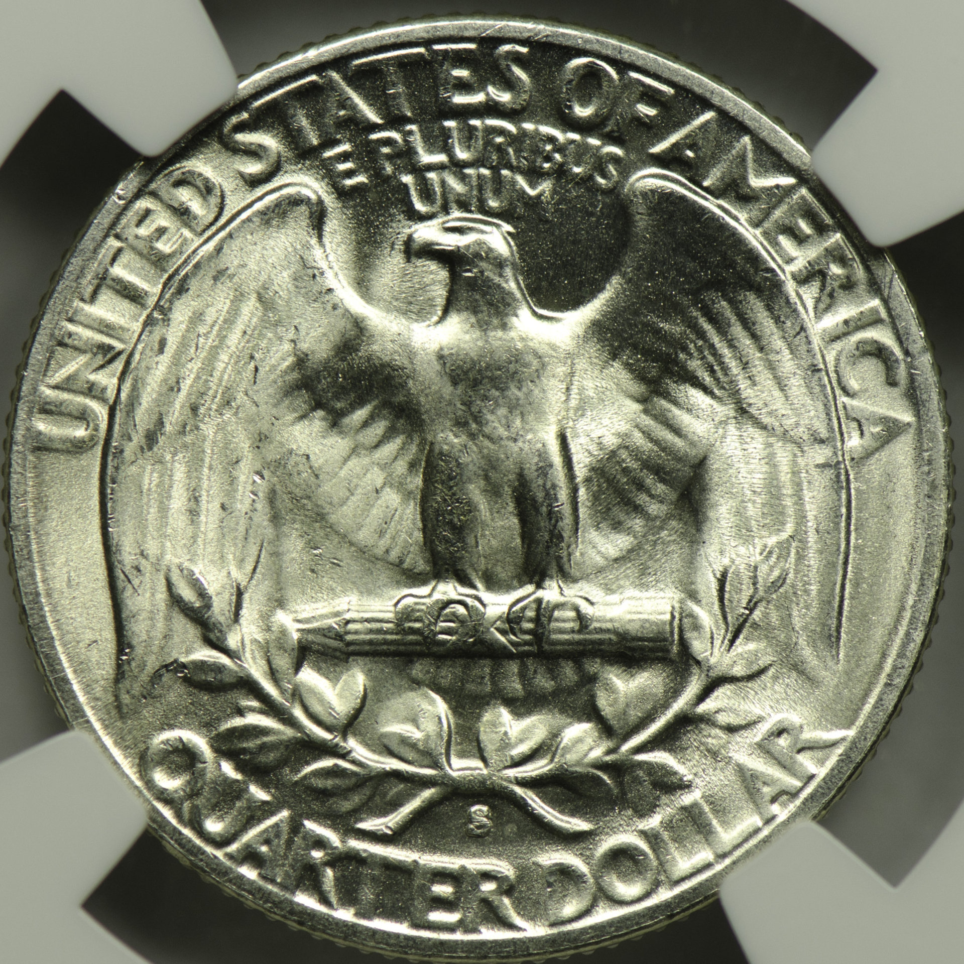 1953 S QUARTER DOLLAR - WASHINGTON, SILVER NGC MS 65 Rev Closeup-774.jpg