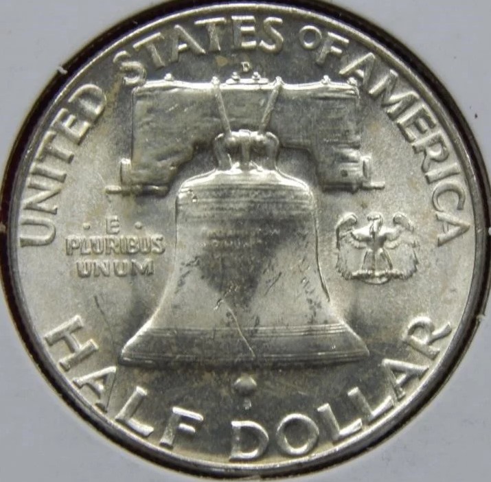 1954 D Franklin Half Dollar rev.jpg