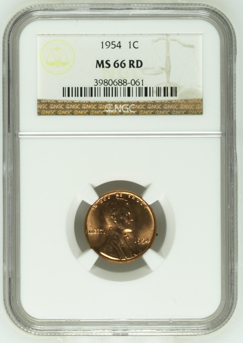1954P 1C MS66 RD NGC 3980688-061 Slab Obverse.jpg