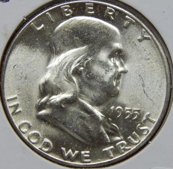 1955 Franklin Half Dollar BB obv.jpg