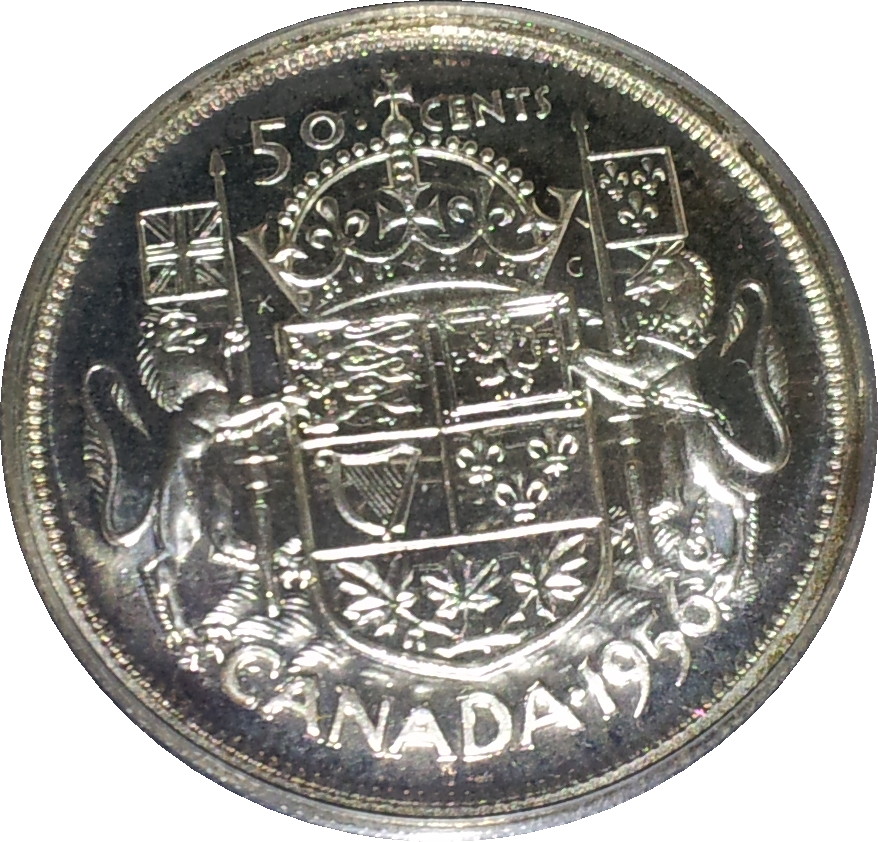 1956 Canada Fifty Cent PL67 Rev.JPG
