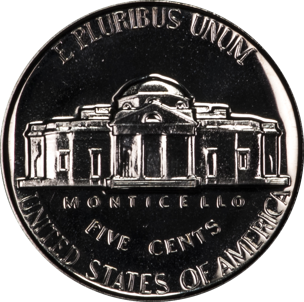 1956 Proof Jefferson Nickel DDO - Reverse.png