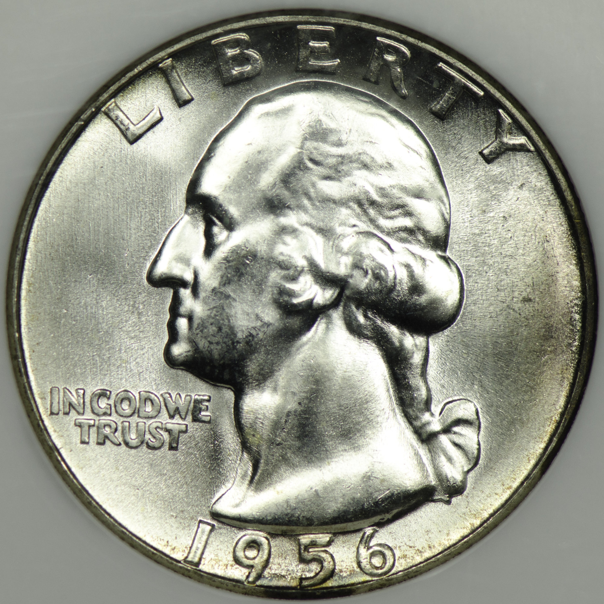 1956 QUARTER DOLLAR - WASHINGTON, SILVER NGC MS 66, CAC Obv Closeup-780.jpg