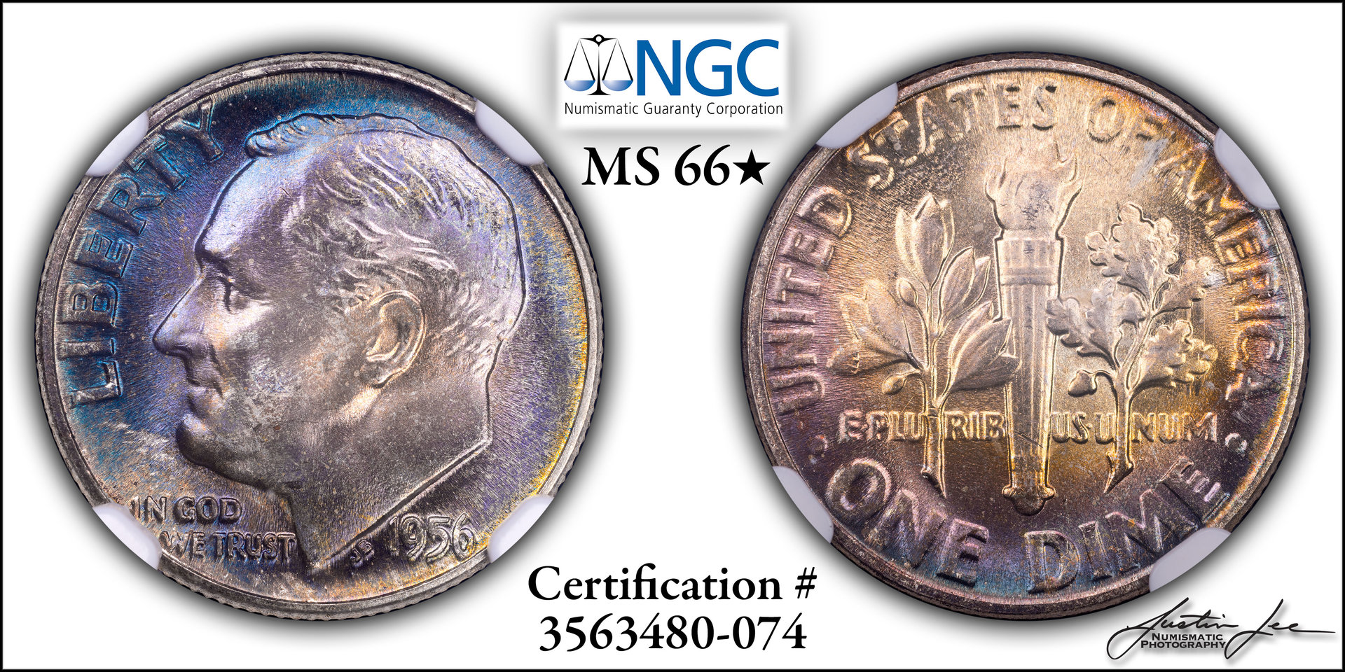 1956 Roosevelt Dime NGC MS 66 Star.jpg