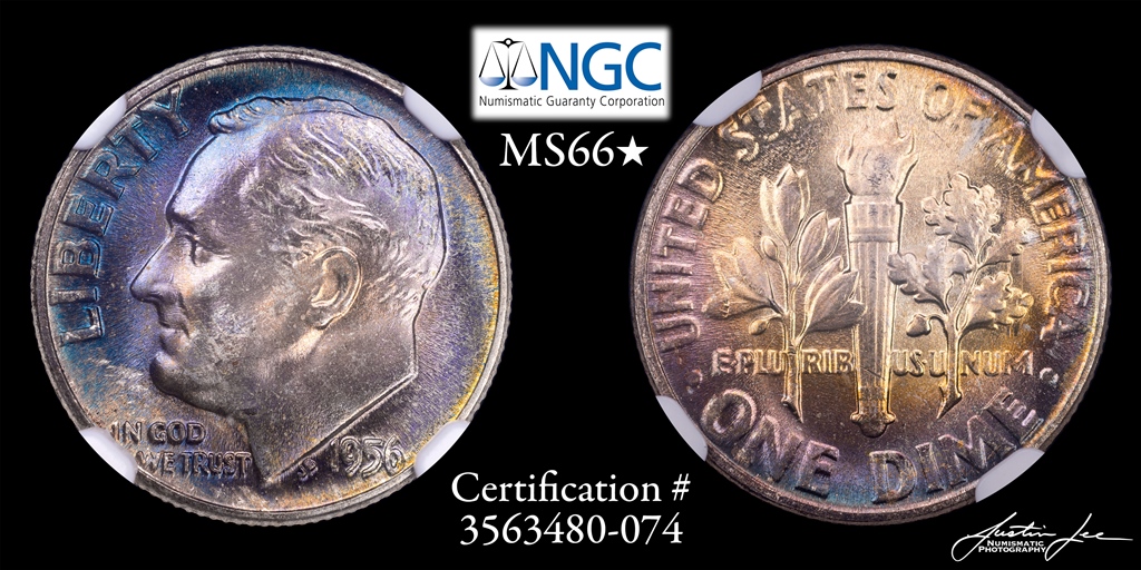 1956 Roosevelt Dime NGC MS 66 Star Small Black.jpg