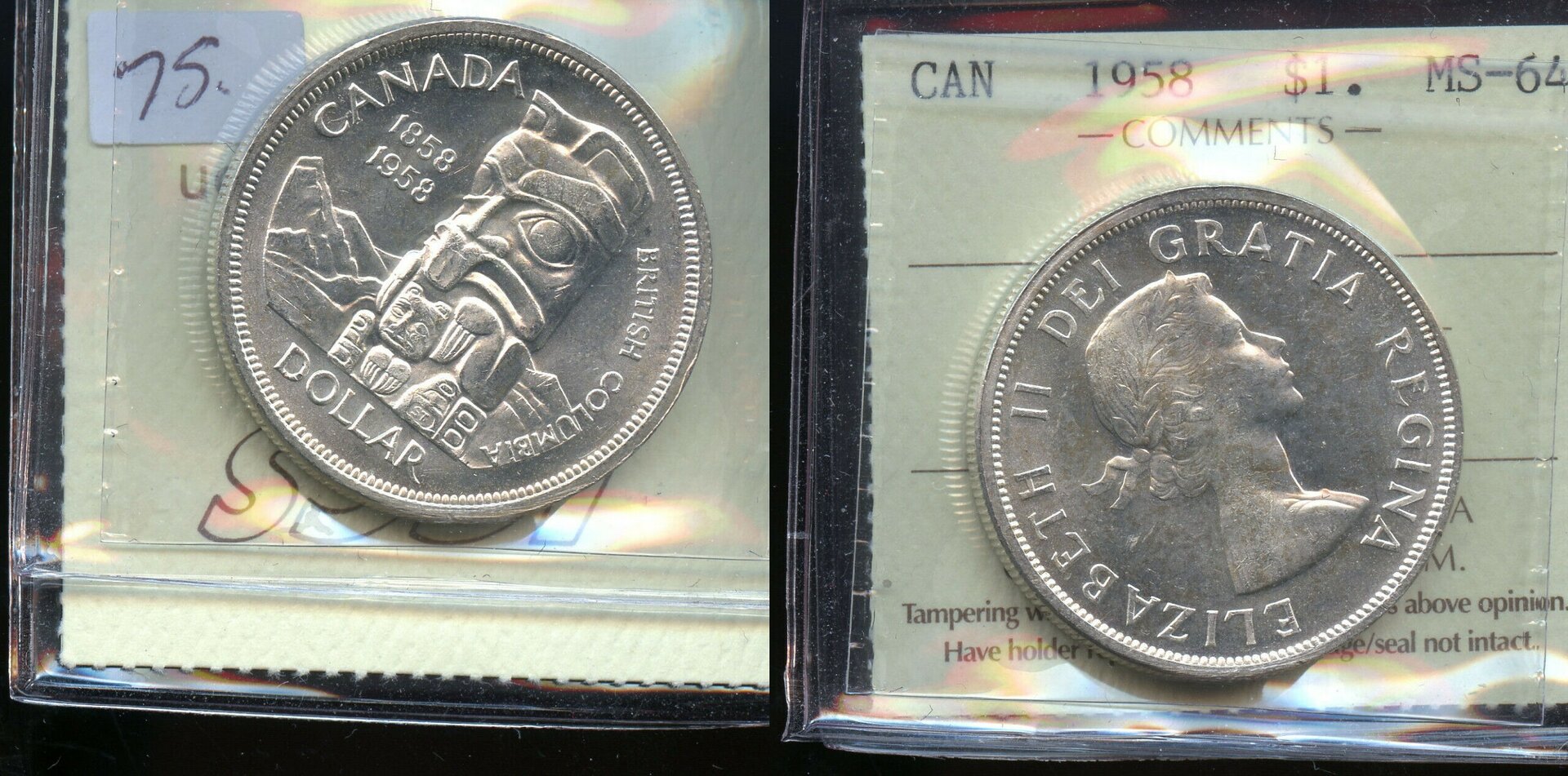 1958- Canadq Totem Silver $  $46. + $6  353254907012  eastcoastcoinsnl r.jpg