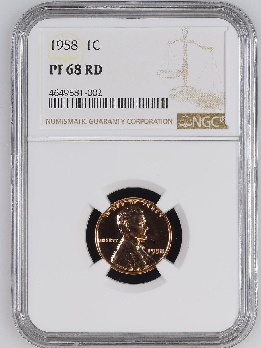 1958P 1C PF68RD NGC 4649581-002 Slab Obverse.jpg