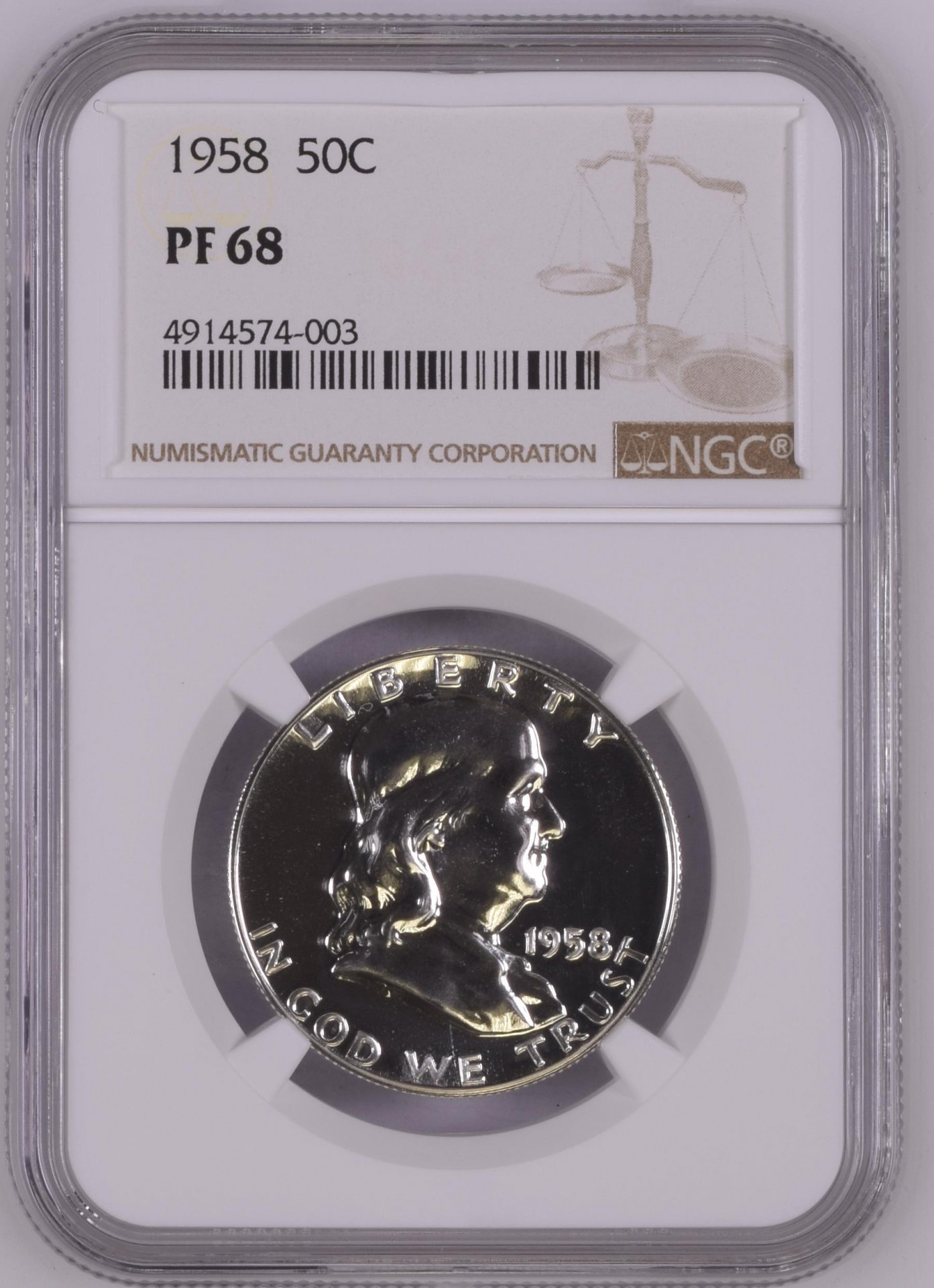 1958P 50C PF68 NGC 4914574-003 Slab Obverse.jpg