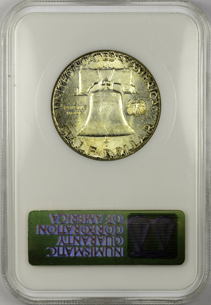 1959 HALF DOLLAR - FRANKLIN NGC MS 64, CAC green! 50C Rev Slab.jpg