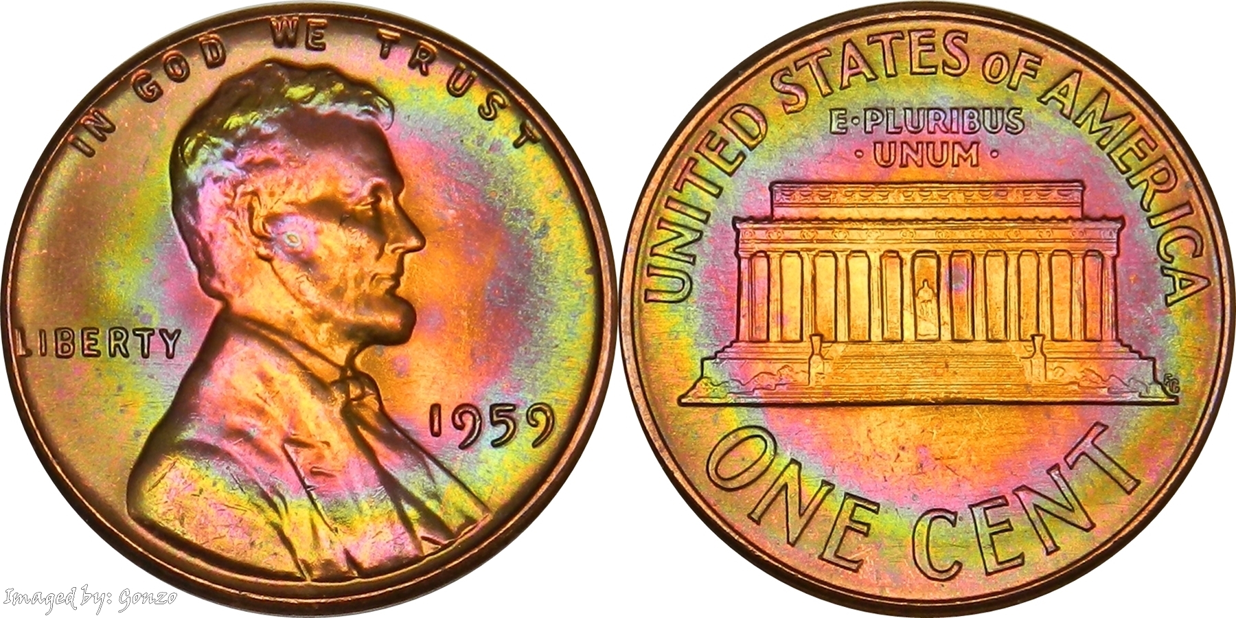 1959 Lincoln 1c Raindow Toned Coin 2 #2 Combo.jpg