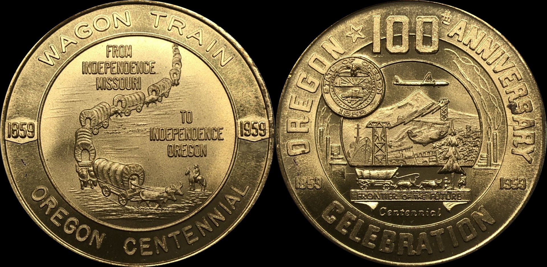 1959 Oregon Wagon Train Medal - HK-559, Independence MO to OR 1-horz.jpg