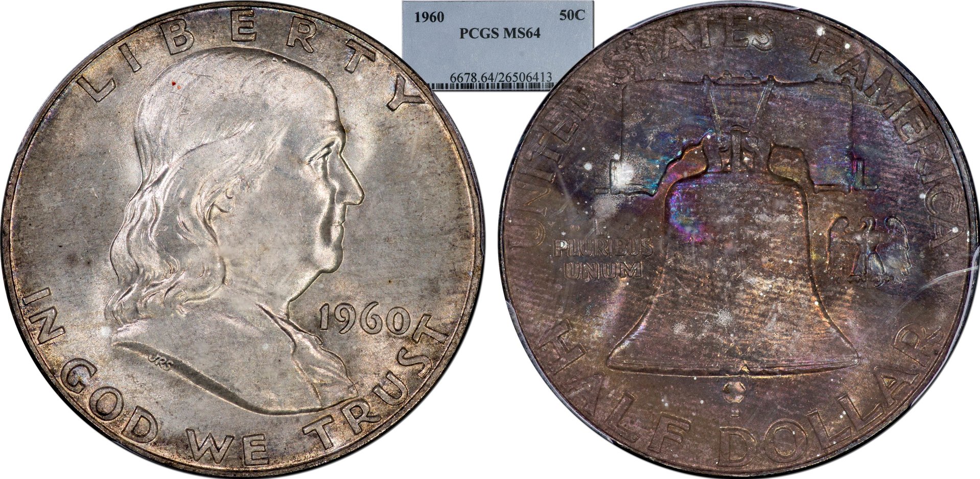 1960 Franklin Half PCGS MS64.jpg