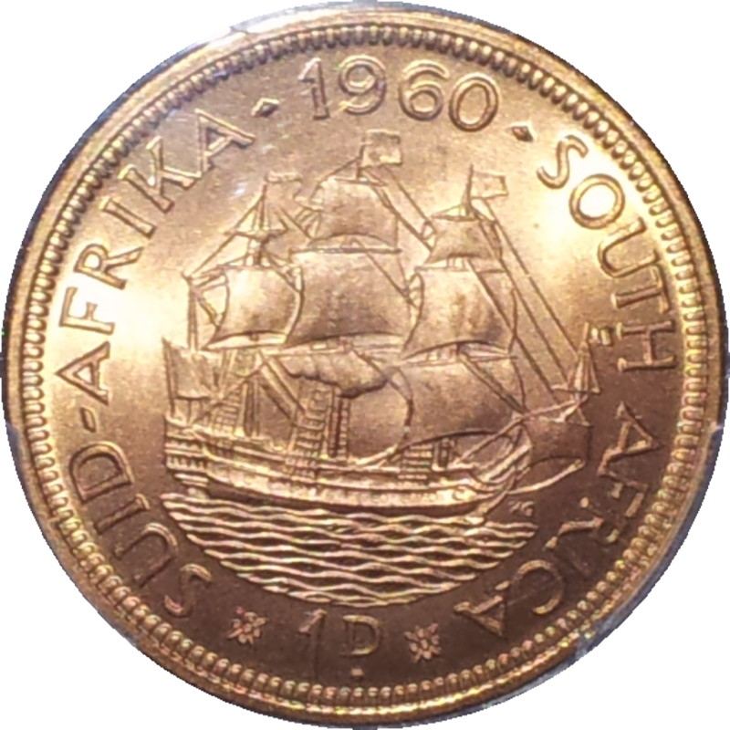 1960 South Africa Penny MS66RD Rev.JPG