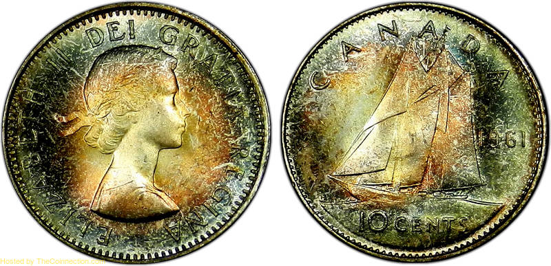 1961Canadian dime toned.jpg