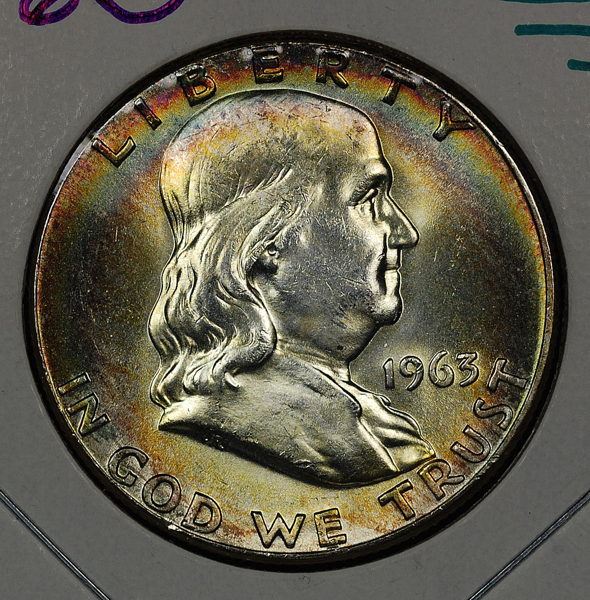 1963 franklin obv toned.jpg