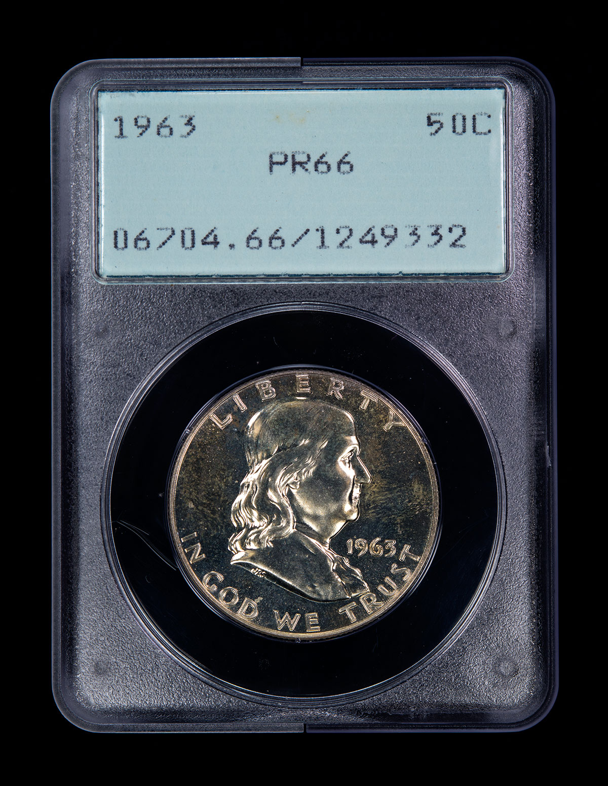 1963-Proof-Franklin-Half-Dollar-PCGS-PR-66-Rattler-Slab-Front.jpg