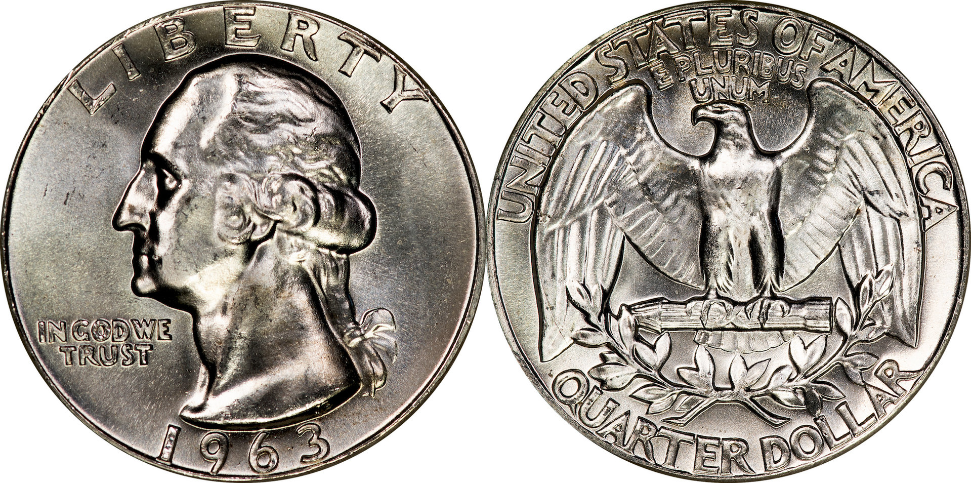 1963 Type B Reverse Washington Quarter NGC MS66.jpg
